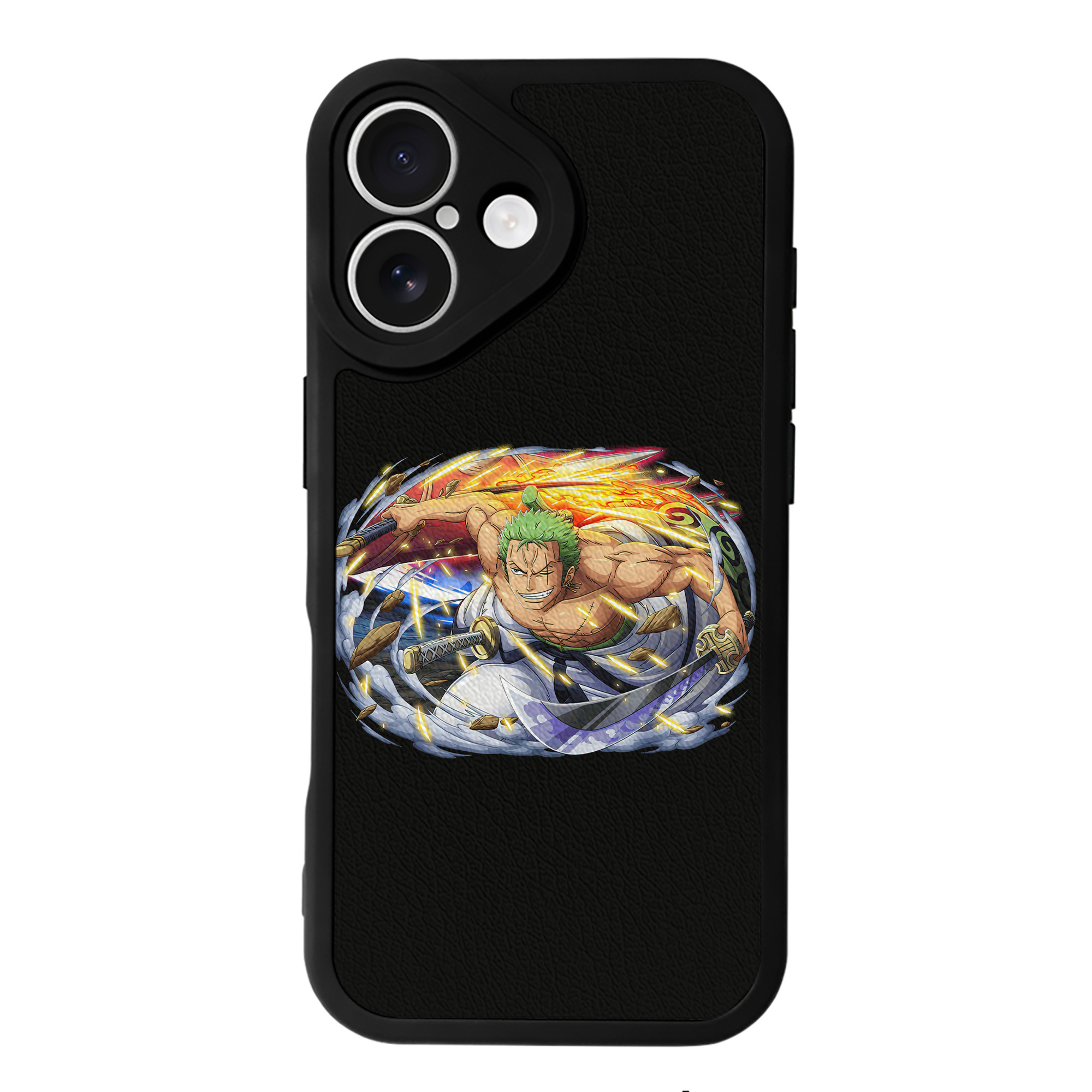 （画像用） ワンピース ロロノア・ゾロ ONE PIECE Roronoa Zoro 【iPhone 16シリーズ対応】シリコンスマホケース（レザー調） 材質：シリコン